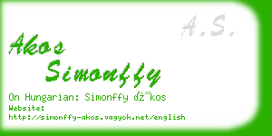 akos simonffy business card